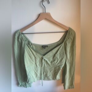 Kendall and Kylie small green flare long sleeve.